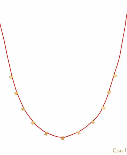 Hilo Necklace: Coral / 14k Gold Filled
