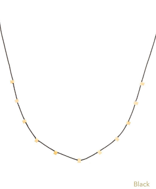 Hilo Necklace: Black / 14k Gold Filled