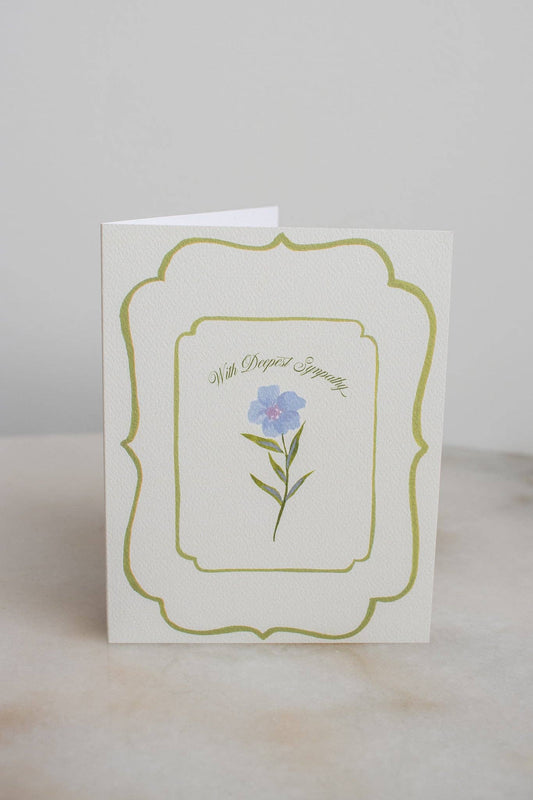With Deepest Sympathy Flower Card