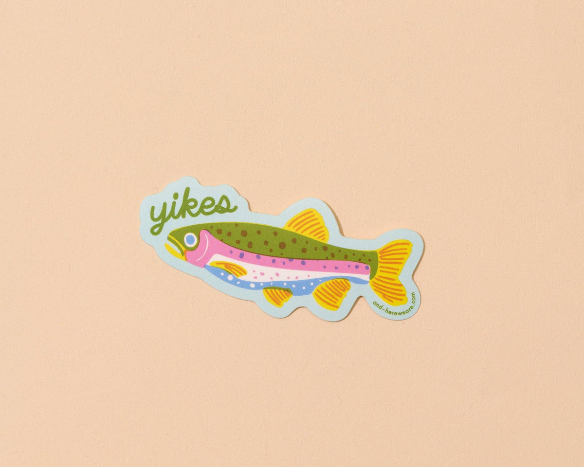 Vinyl Sticker—Rainbow Trout (Yikes)