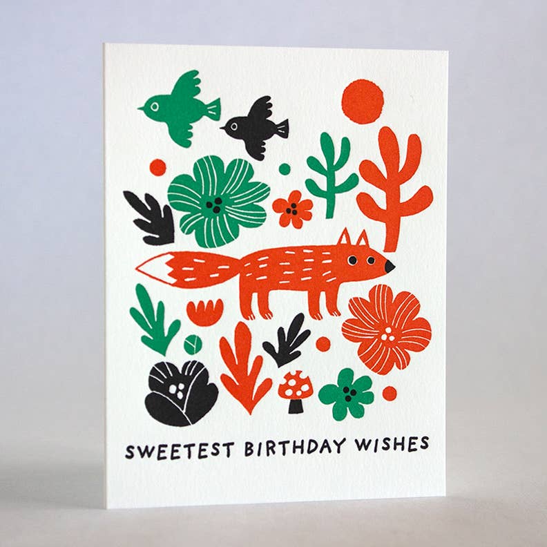 Sweetest Fox Birthday Card