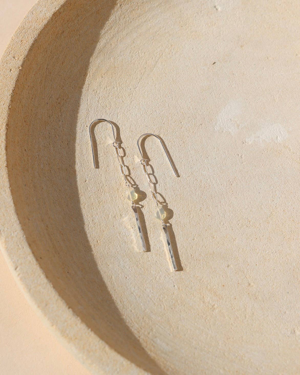 Opal Aura Earrings | Gemstone: Sterling Silver