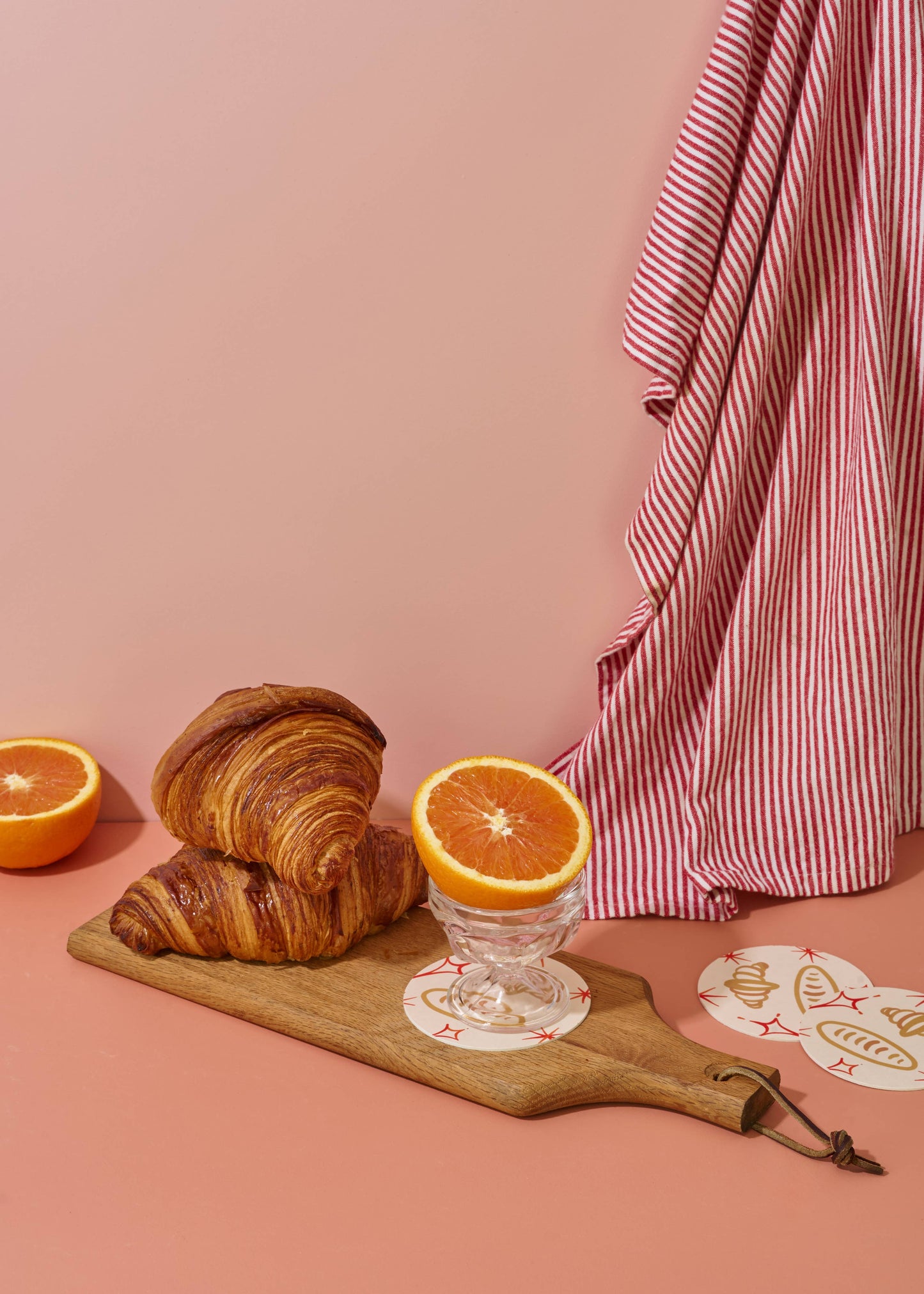 Oui Croissants Coasters - Set of Four