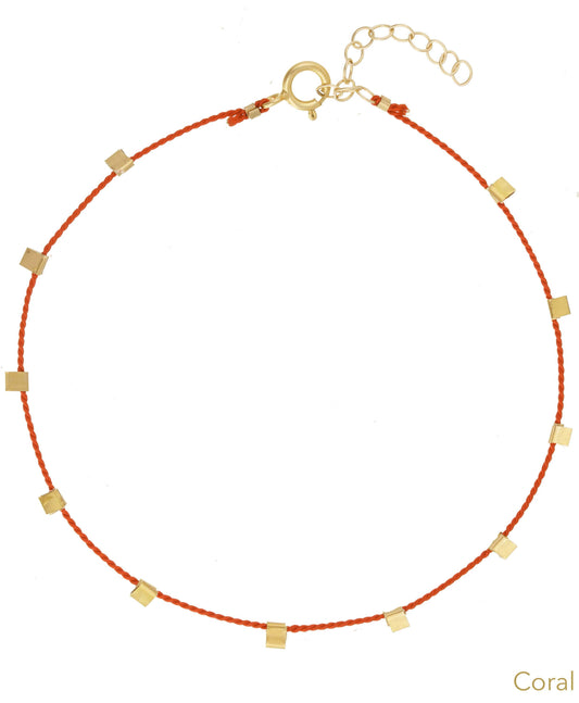 Hilo Bracelet: Coral / 14k Gold Filled