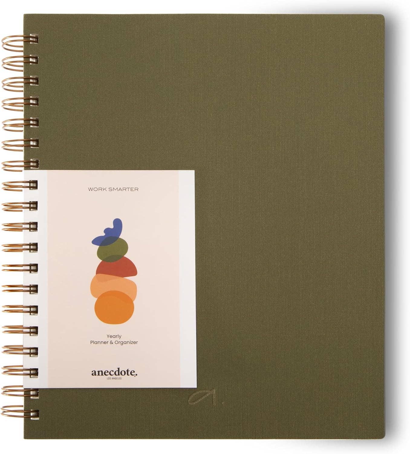 The Yearly Planner -Undated 52 week planner - Spiral Bound : Olive