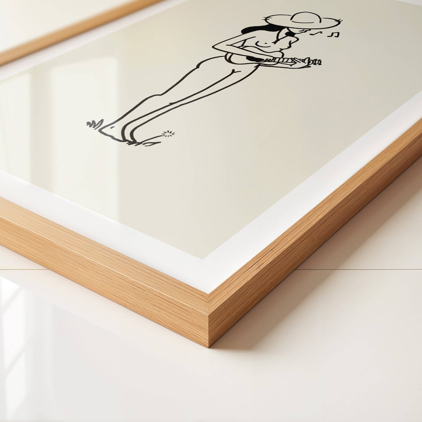 Music Lover Coastal Inspired Minimal Art Print: Medium