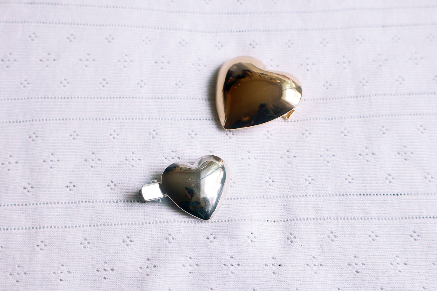 Metallic Heart Clips: Silver Heart Set (Small)