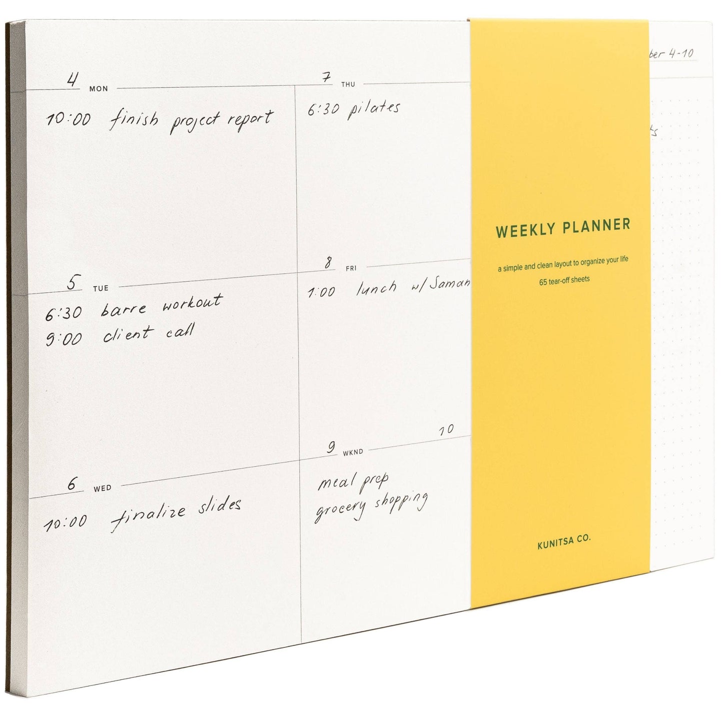 Weekly Planner Pad: Gold