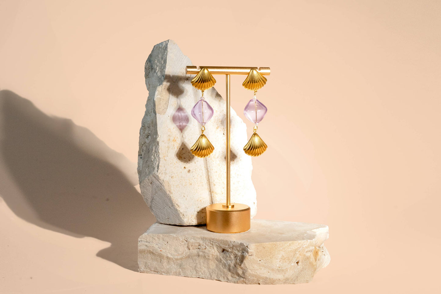 Under the Boardwalk Earrings - 18K Gold Plated: Green