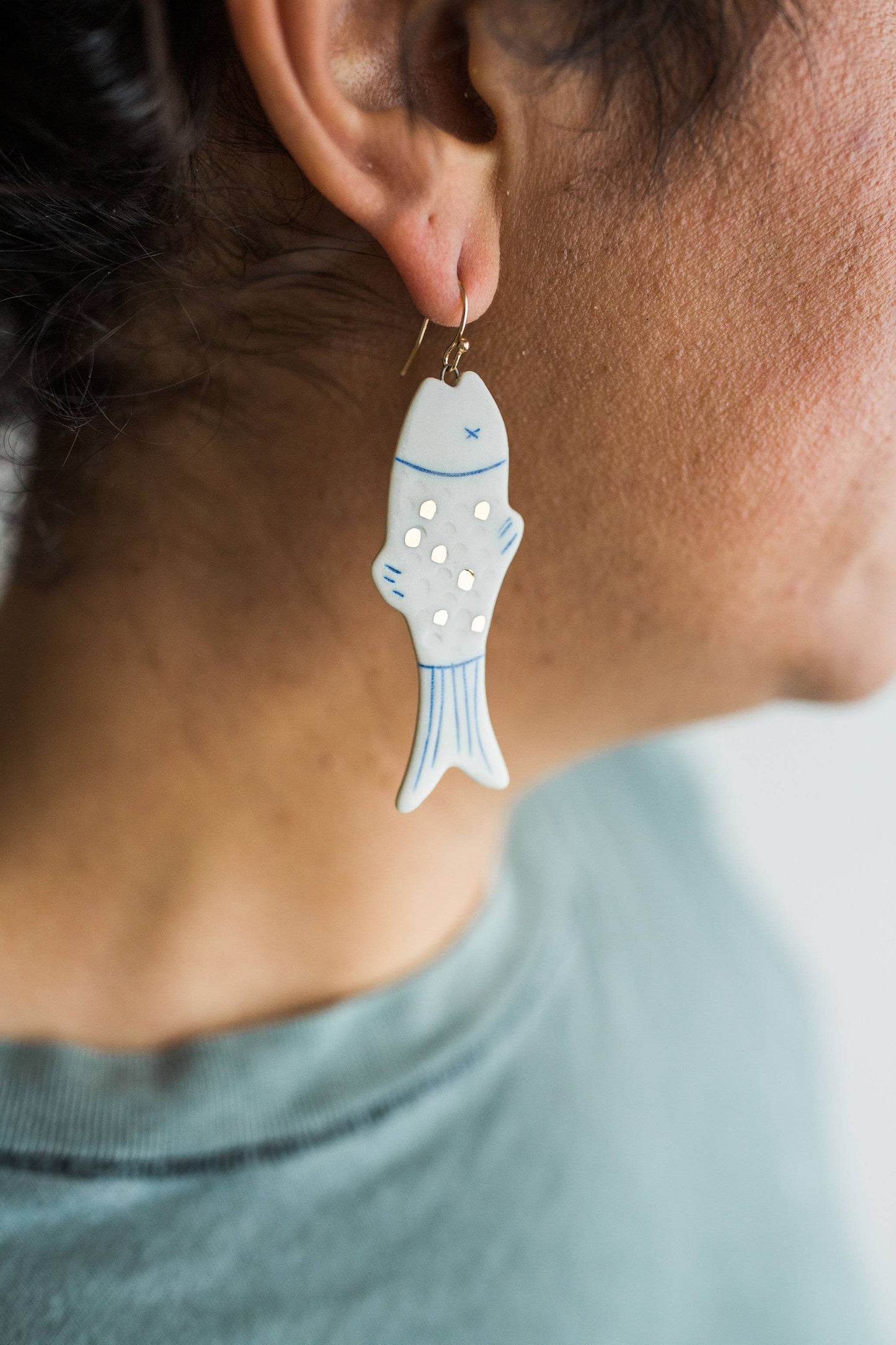 Little Fish Earrings | Alive Bright Blue