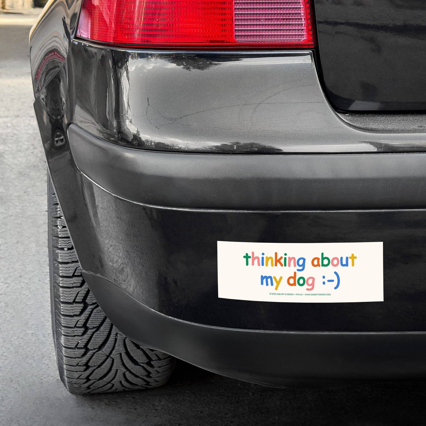 Thinking about my dog bumper sticker