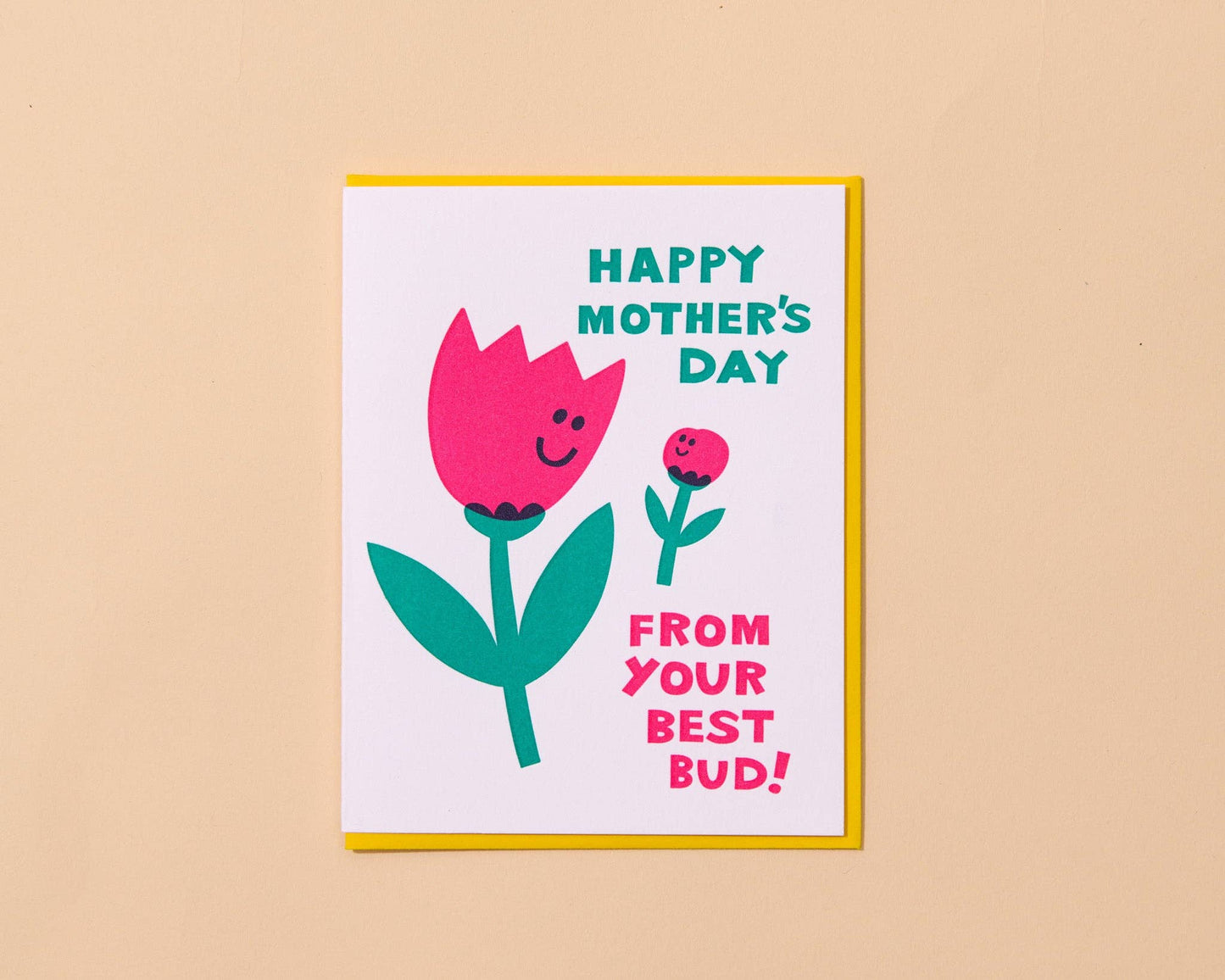 Letterpress Mother's Day Card | Mom's Best Bud