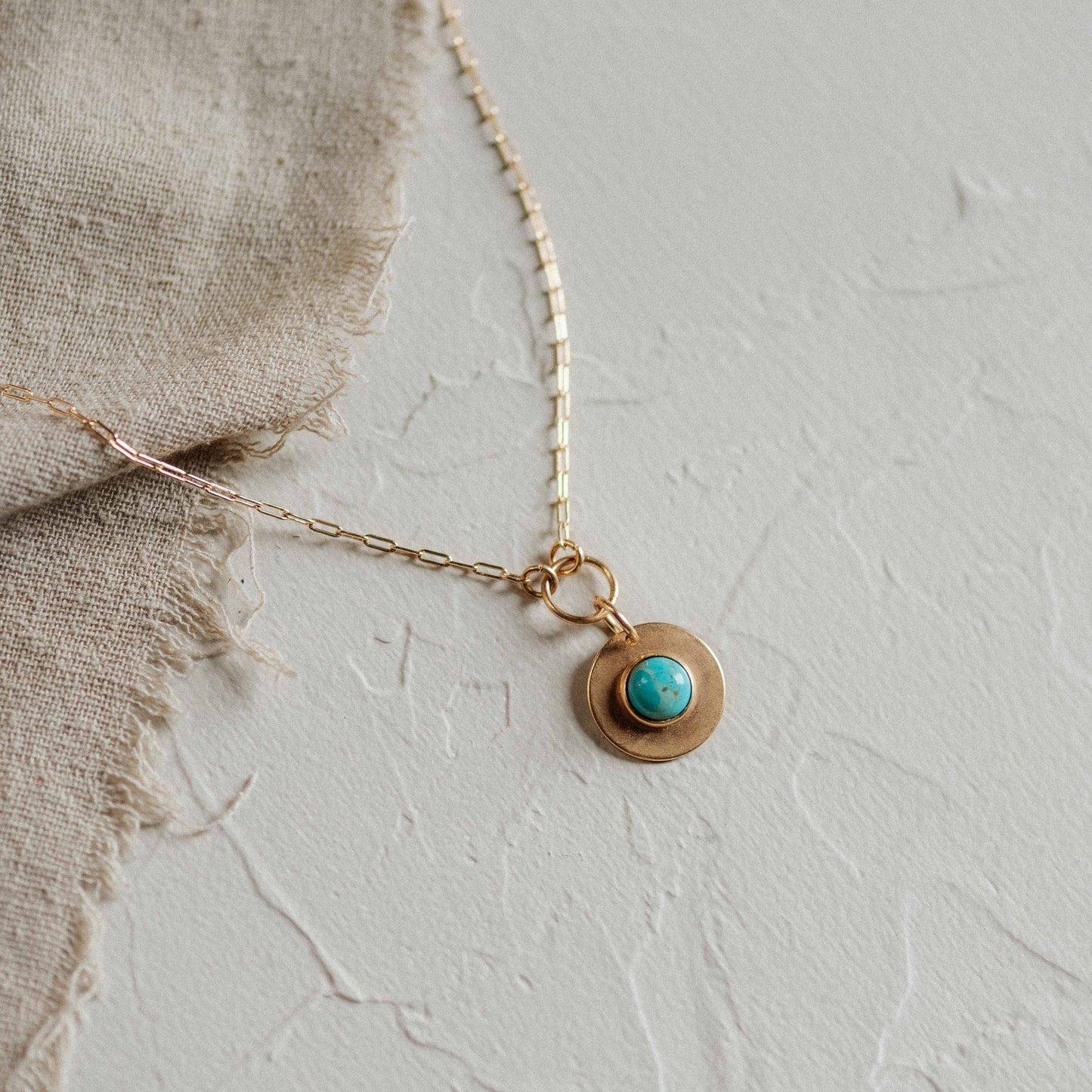 Maeve Necklace // Turquoise // Demi-Fine Gold