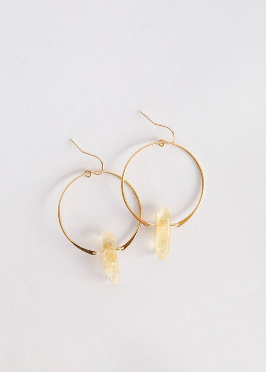 Citrine Hoops
