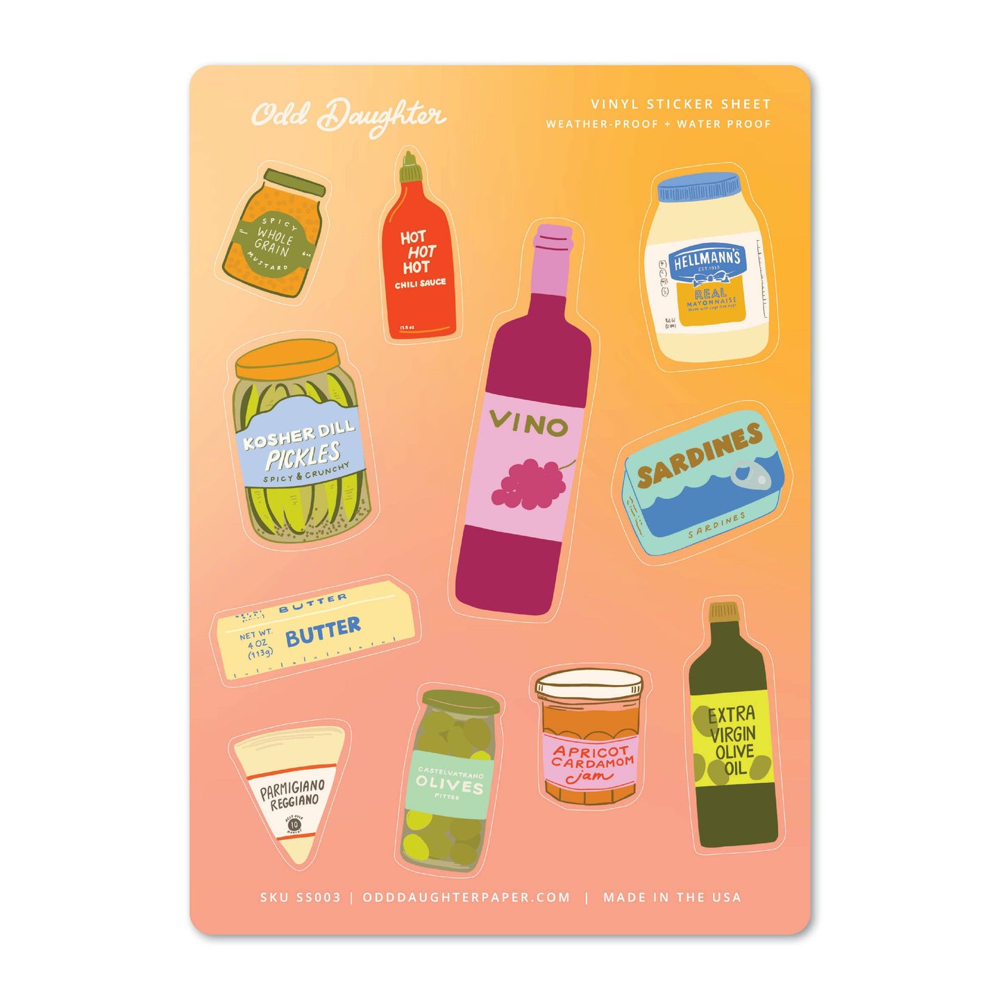 Foodie Sticker Sheet