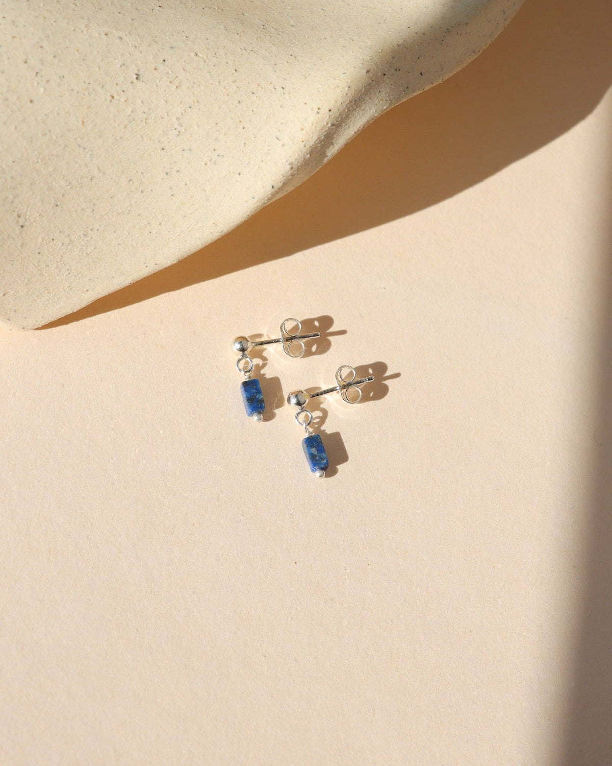 Lapis Lazuli Drops: 14k Gold Fill / Butterfly Back with Nova Chain Drop