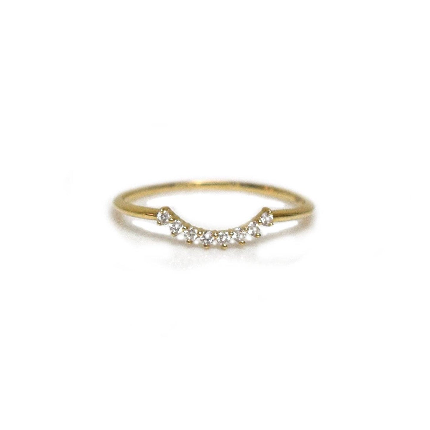 Solid Gold Yellow Gold Cascade Ring: 6