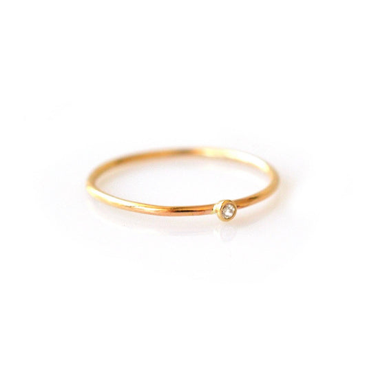 Solo Diamond Ring | 14kt Gold | 8