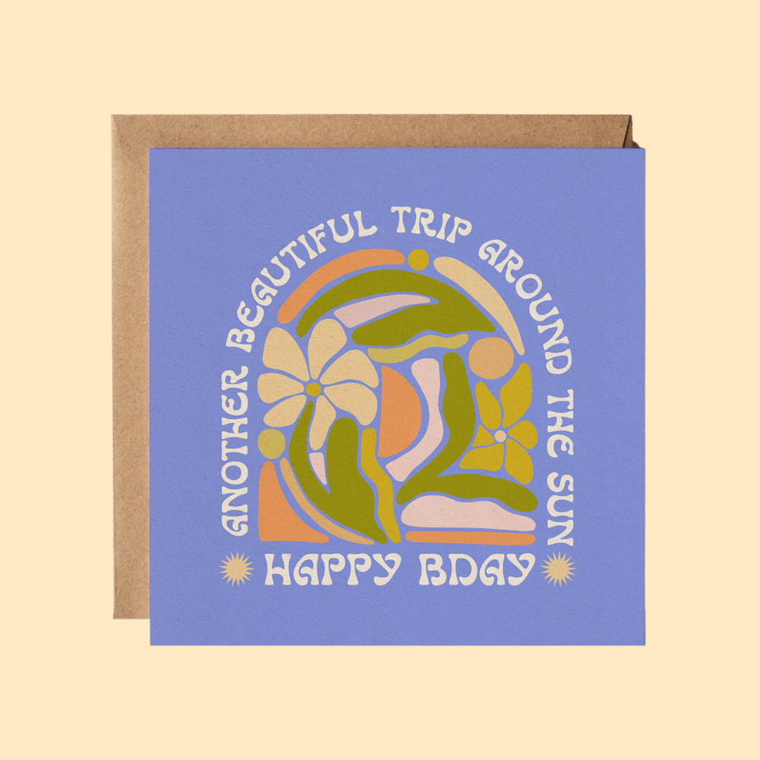 Beautiful Year Around The Sun Birthday Card
