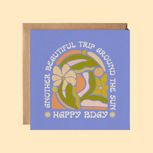 Beautiful Year Around The Sun Birthday Card