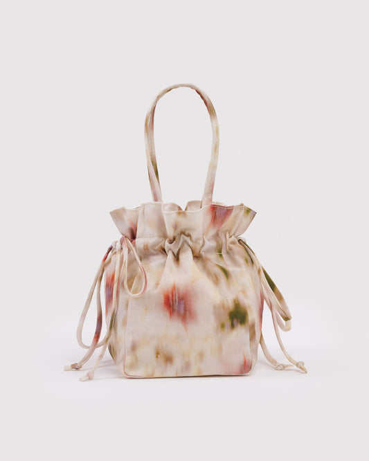 Nylon Drawstring Bag | Abstract Floral