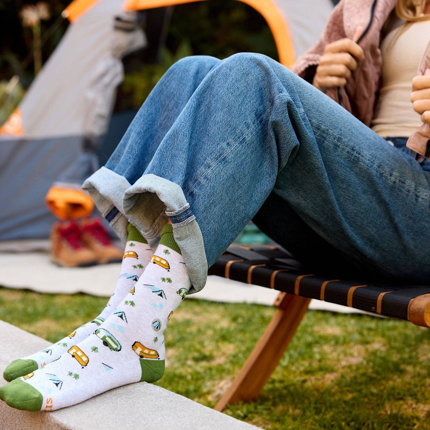 Socks that Protect National Parks (Green Campers): Medium