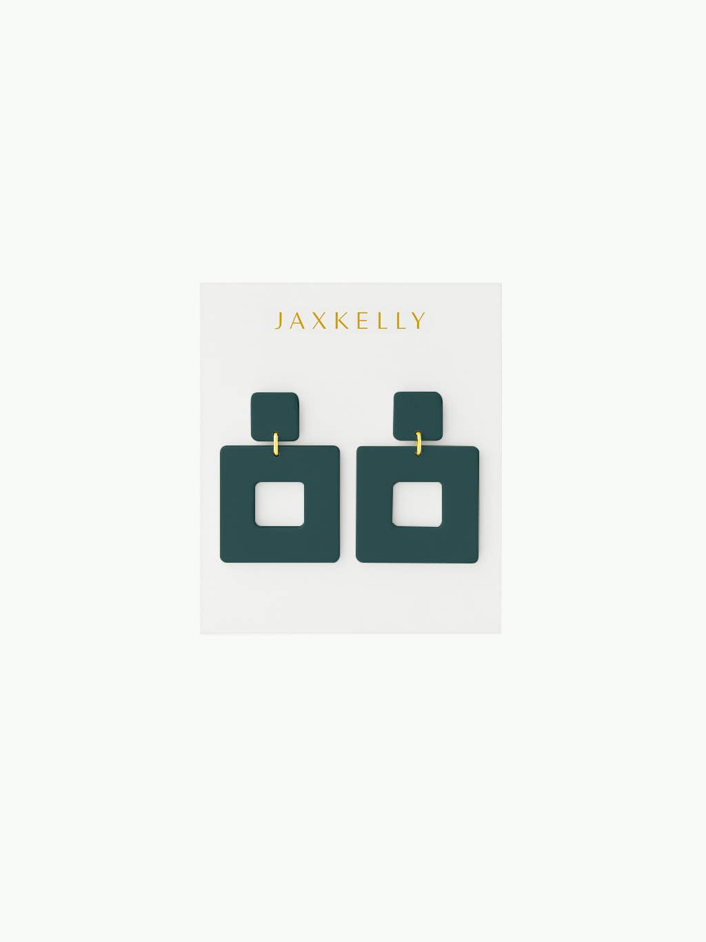 Square Clay Earring - Evergreen