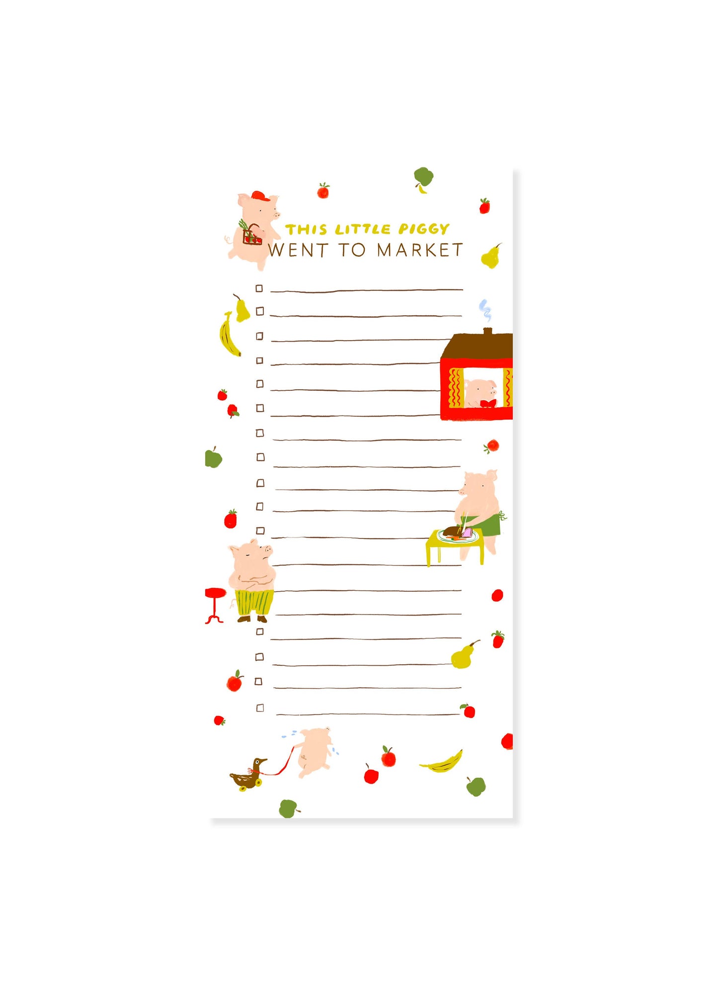 Piggy Market - Cute Animal Grocery List Pad