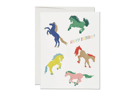 Wild Horses Birthday Card