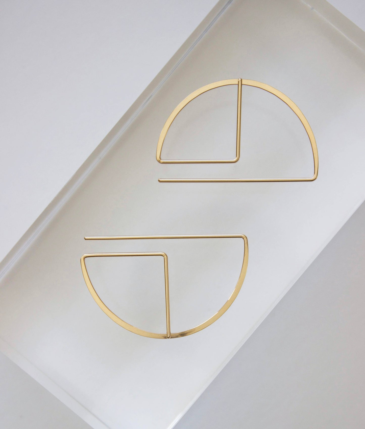 Large Round Profile Earrings, Lightweight Statement Earrings: 14K Gold Fill