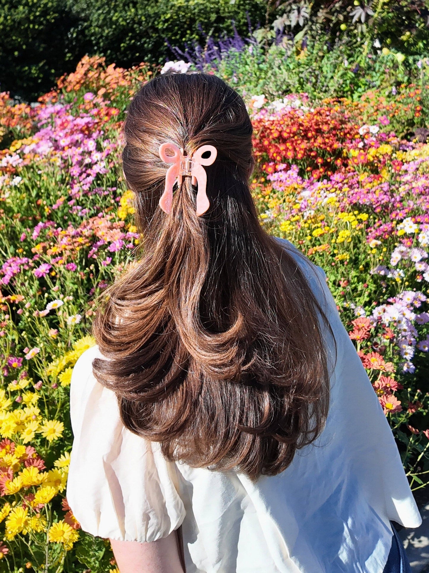 Hand-painted Coquette Bow Claw Hair Clip | Eco-Friendly: Red Plaid