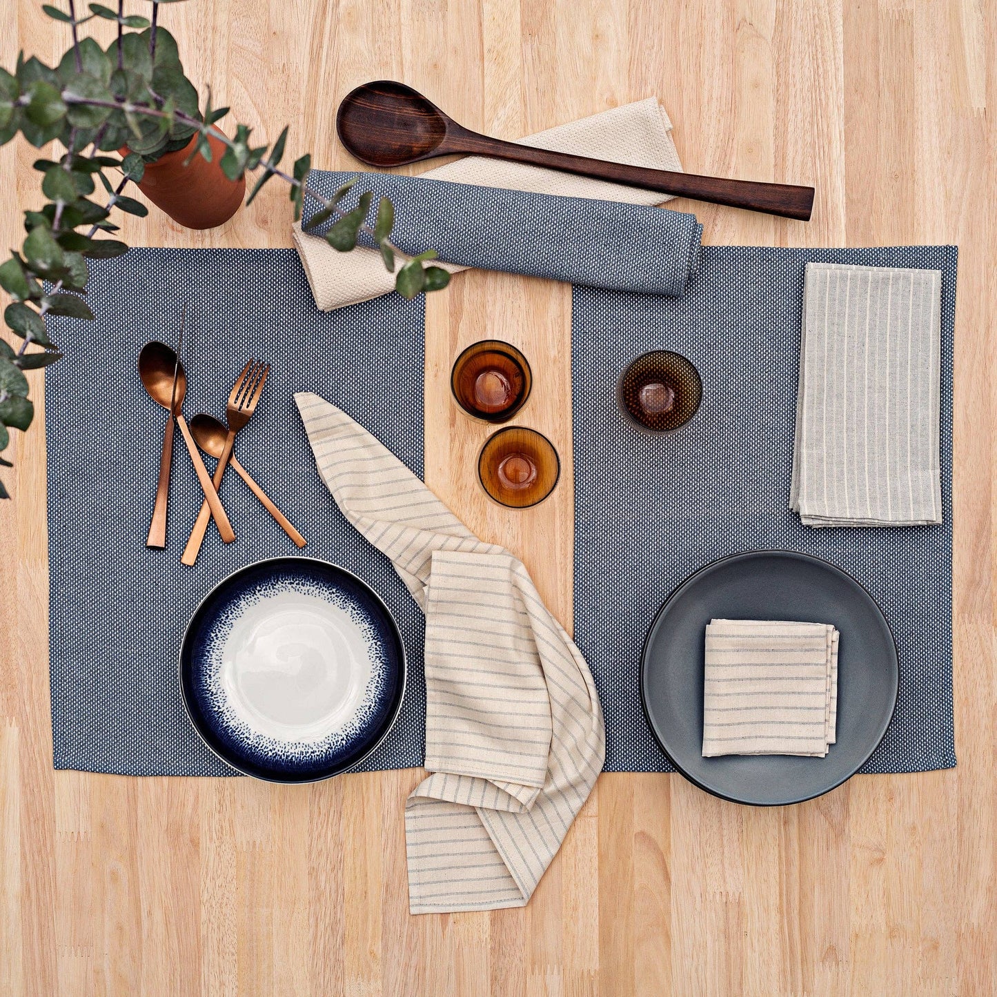 Rustic Placemats, Set of 4: Denim