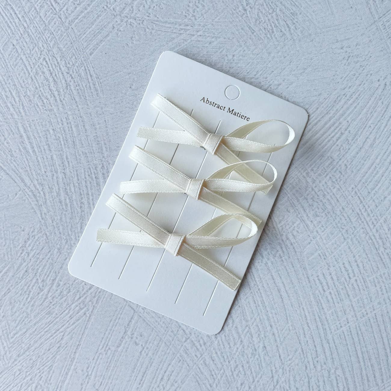 Satin Hair Ribbon Trio Set | Ivory – Small Batch