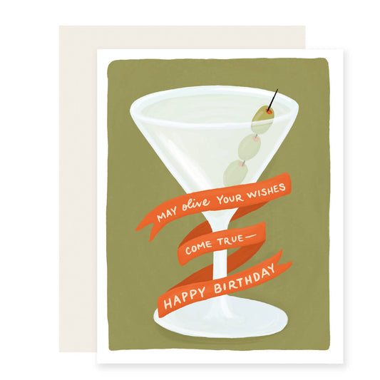 Olive Your Wishes | Punny Birthday Card