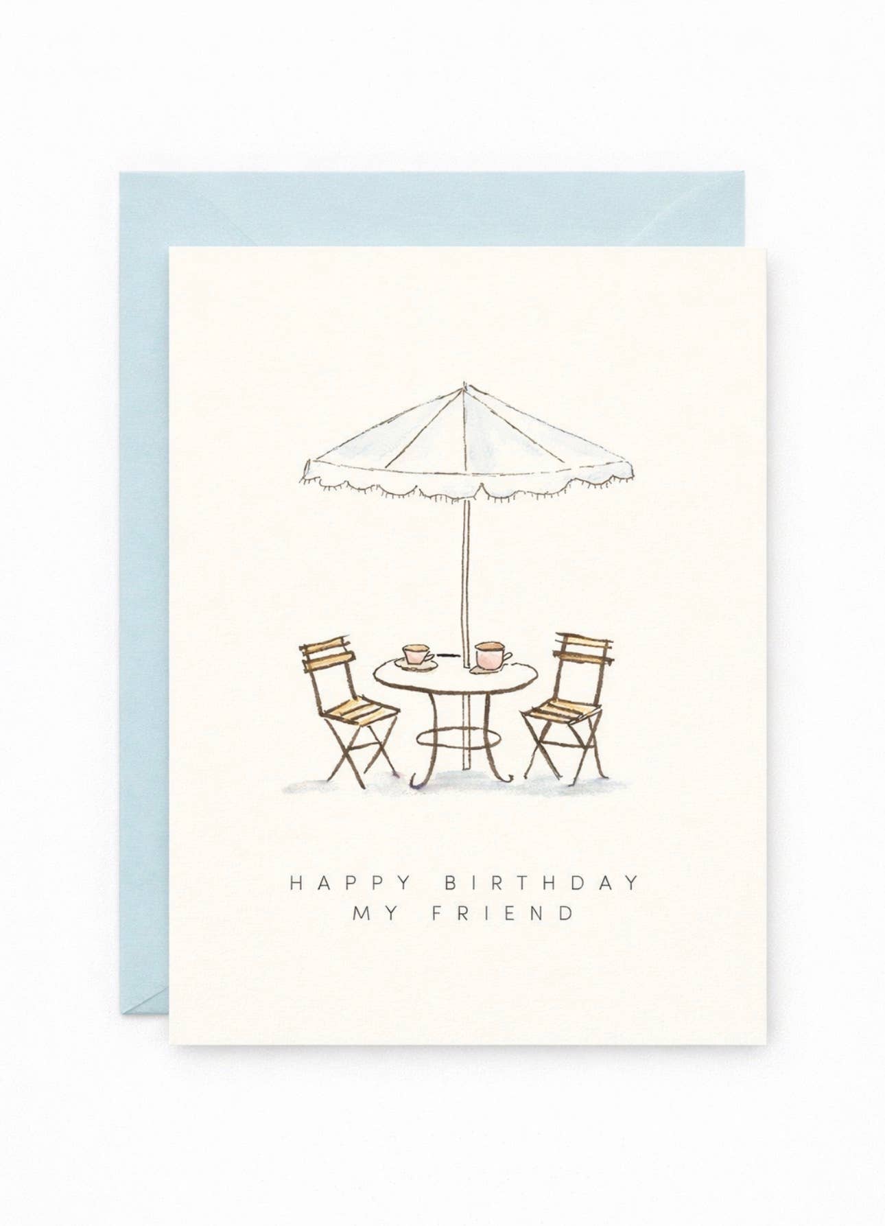 Friend Birthday Coffee Cafe Scene Card