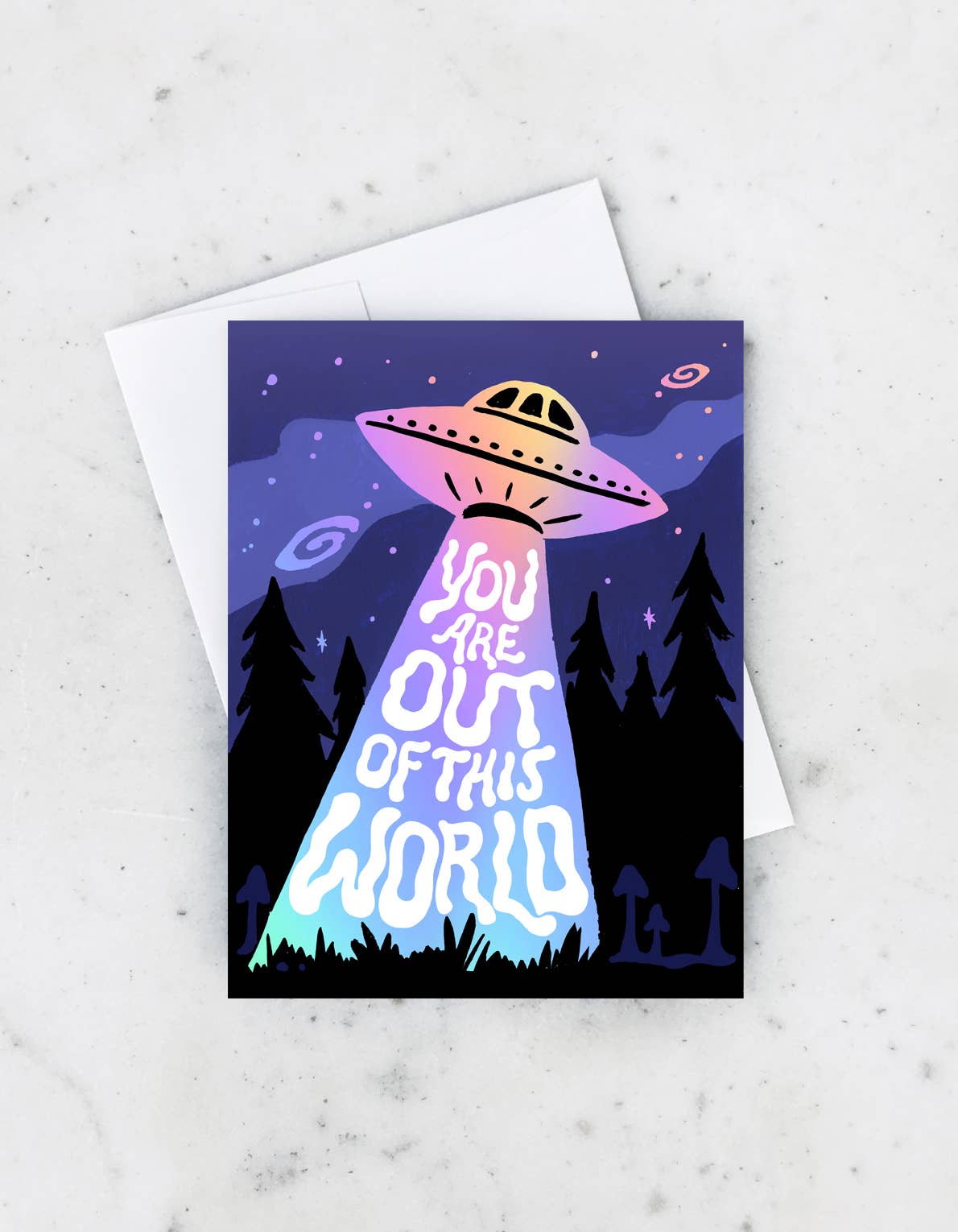 Spaceship Love & Friendship Card