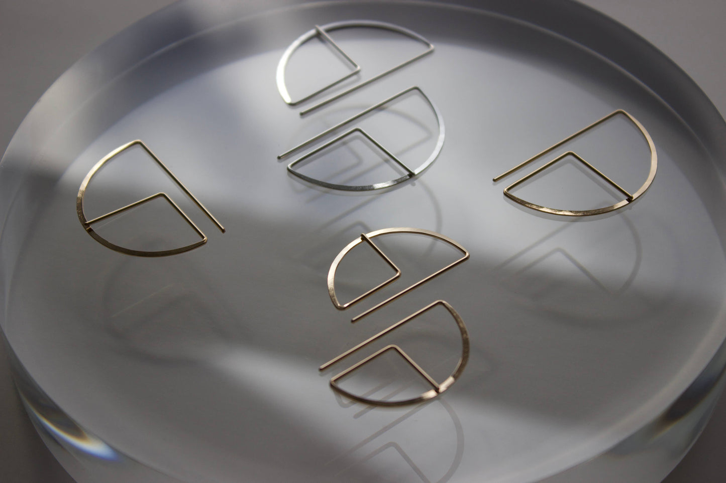 Large Round Profile Earrings, Lightweight Statement Earrings: 14K Gold Fill