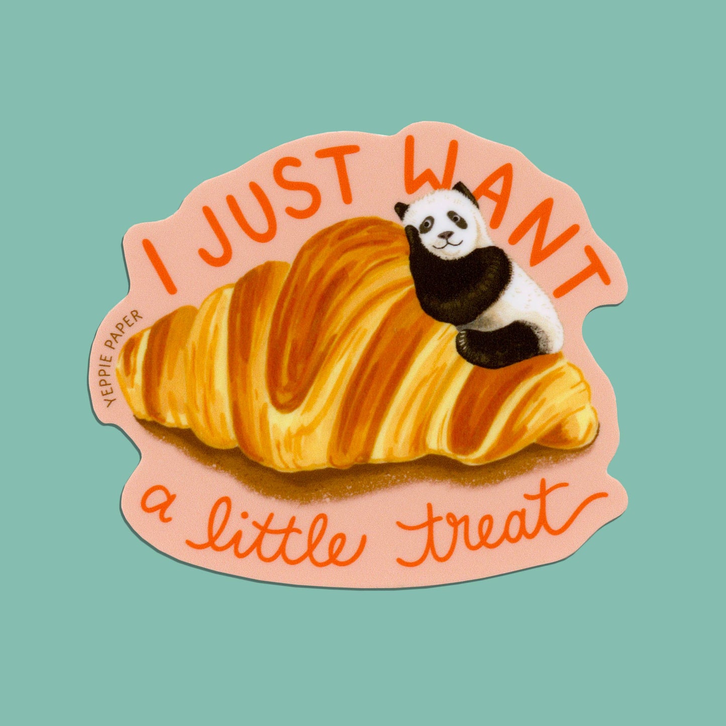 Croissant Panda Pastry Dessert Treat Sticker