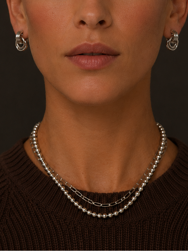 TRINITY KNOT STUDS- SILVER
