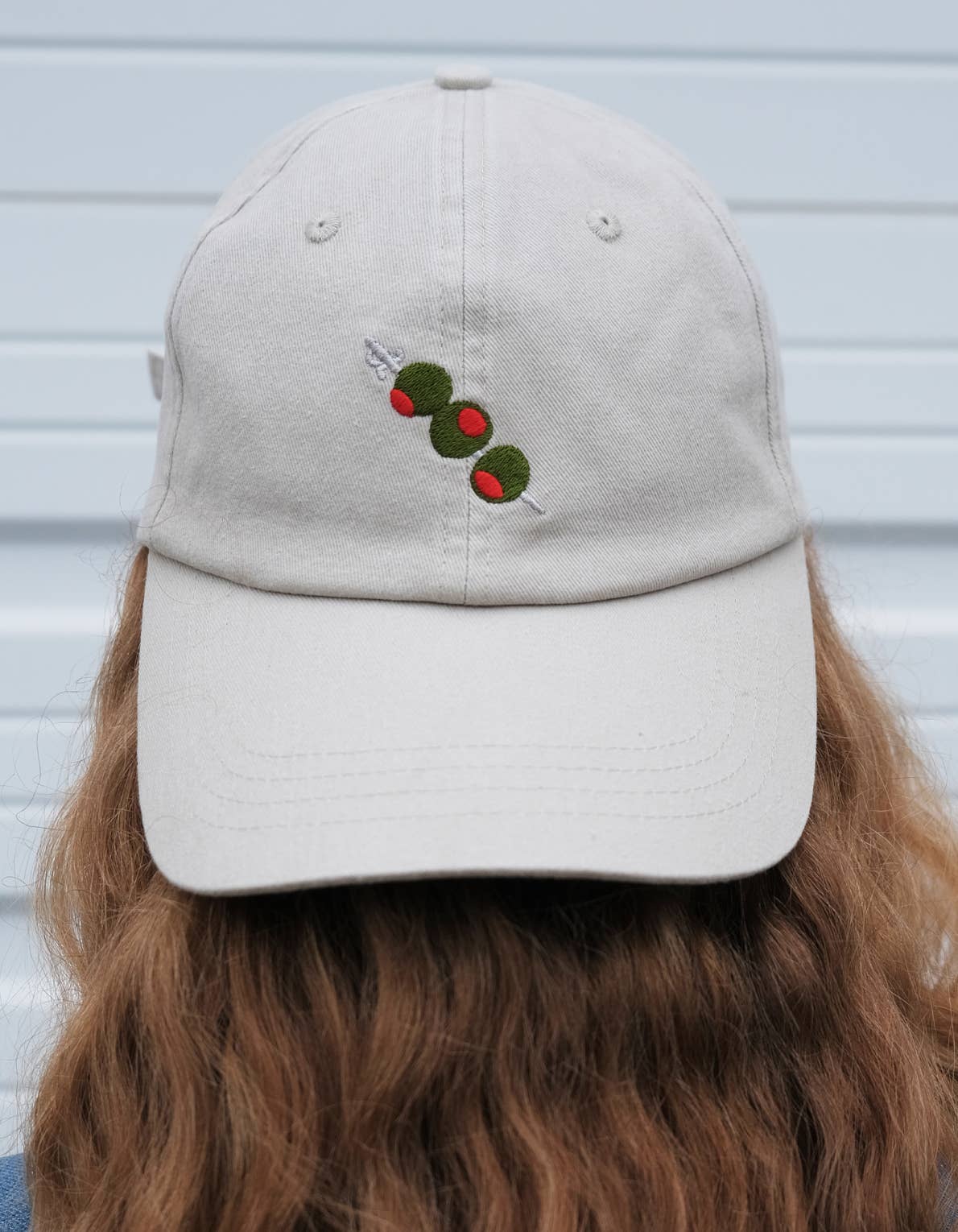 Olives Embroidered Hat, Khaki
