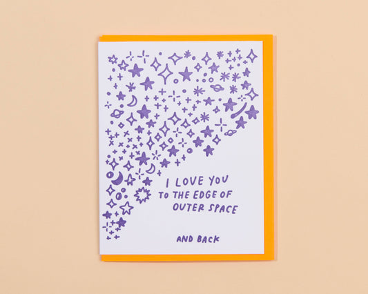 Outer Space I Love You Love & Friendship Card