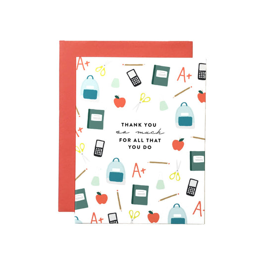 Thank You For All That You Do Teacher Appreciation Card