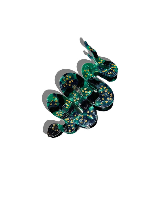 Hand-painted Snake Claw Hair Clip | Eco-Friendly: Green