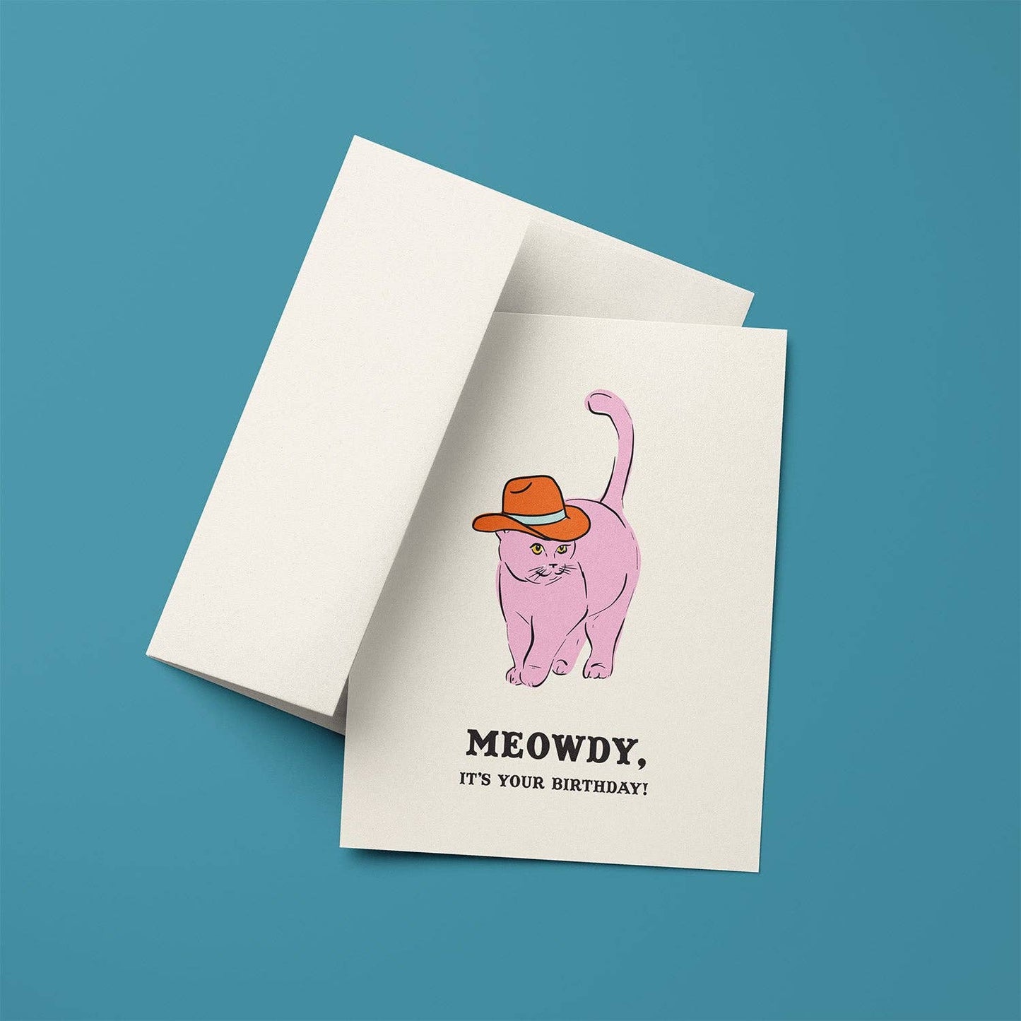 Meowdy Birthday Greeting Card