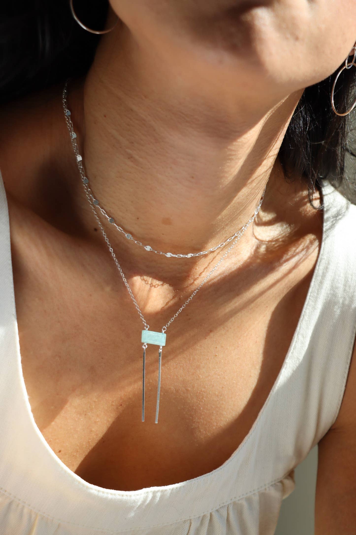Waterfall Pendant I Sterling Silver / 16"