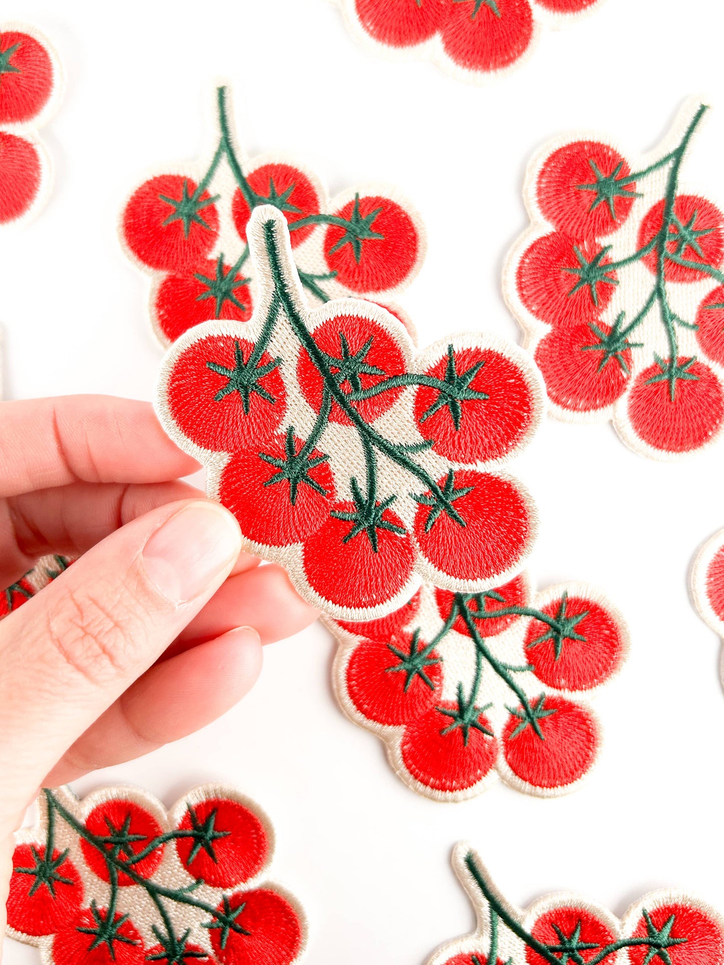 Tomato Vine Embroidered Patch Garden Lover Iron On Patch