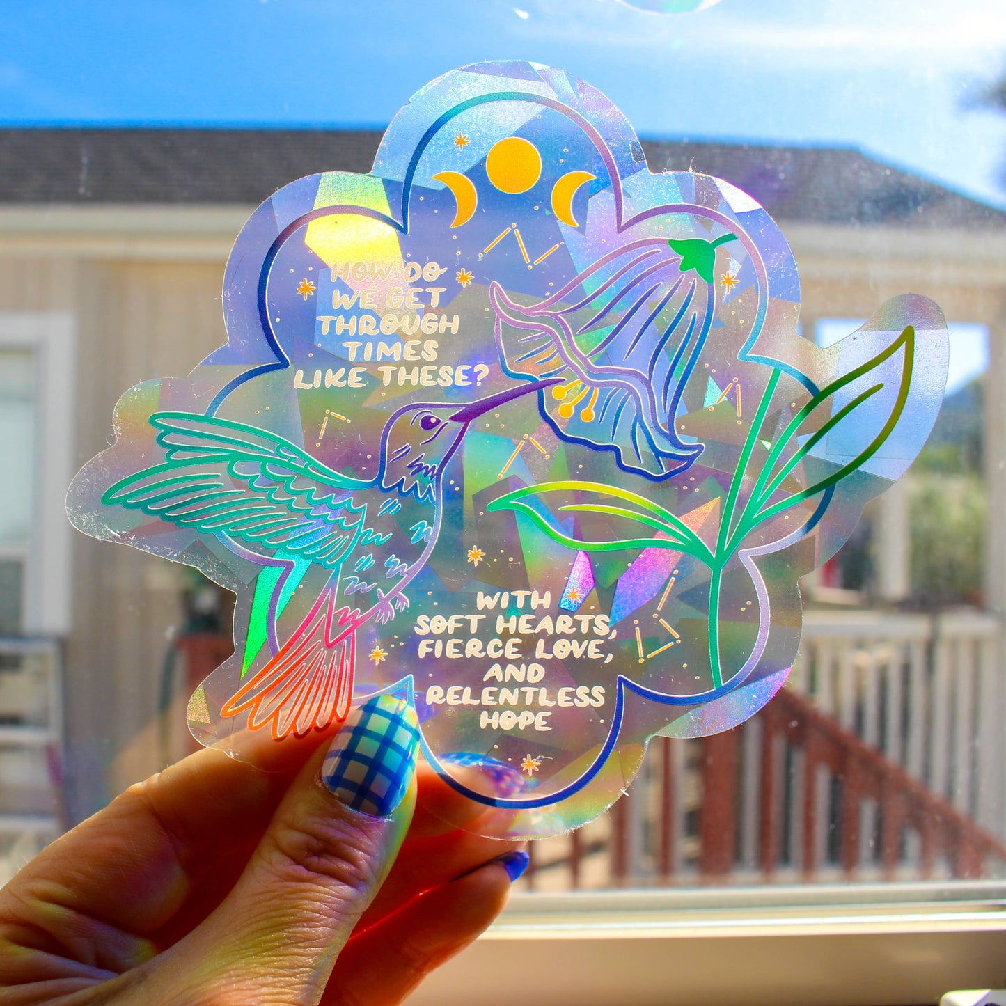 Relentless Hope Hummingbird Rainbow-Making Suncatcher