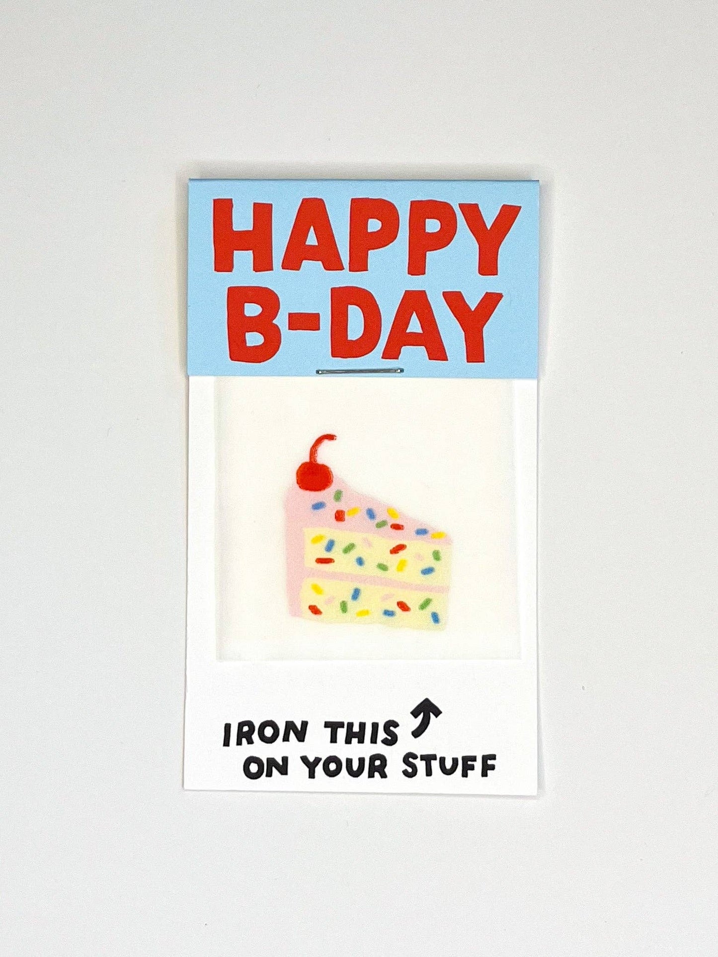 Happy Birthday Cake L'il Something Iron-On Card