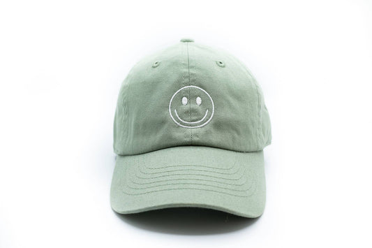 Dusty Sage Smiley Face Hat