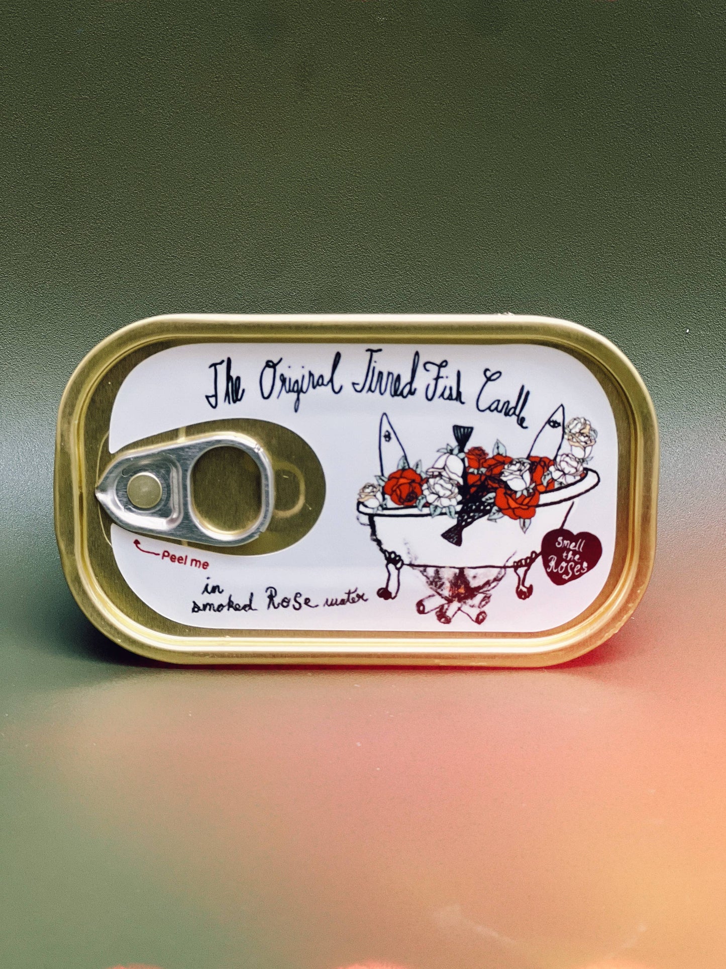 Smoked Rose Water Tinned Fish Candle